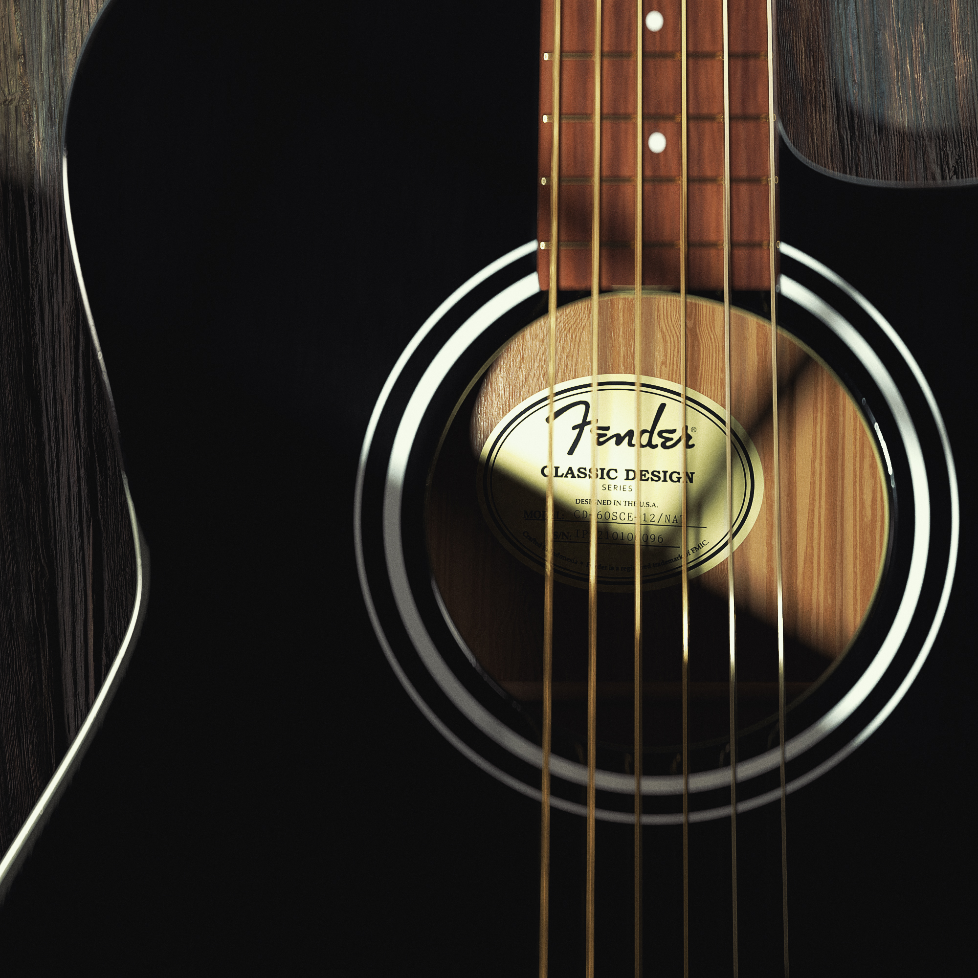 3D Model - Fender Acoustic Guitar Render - 03