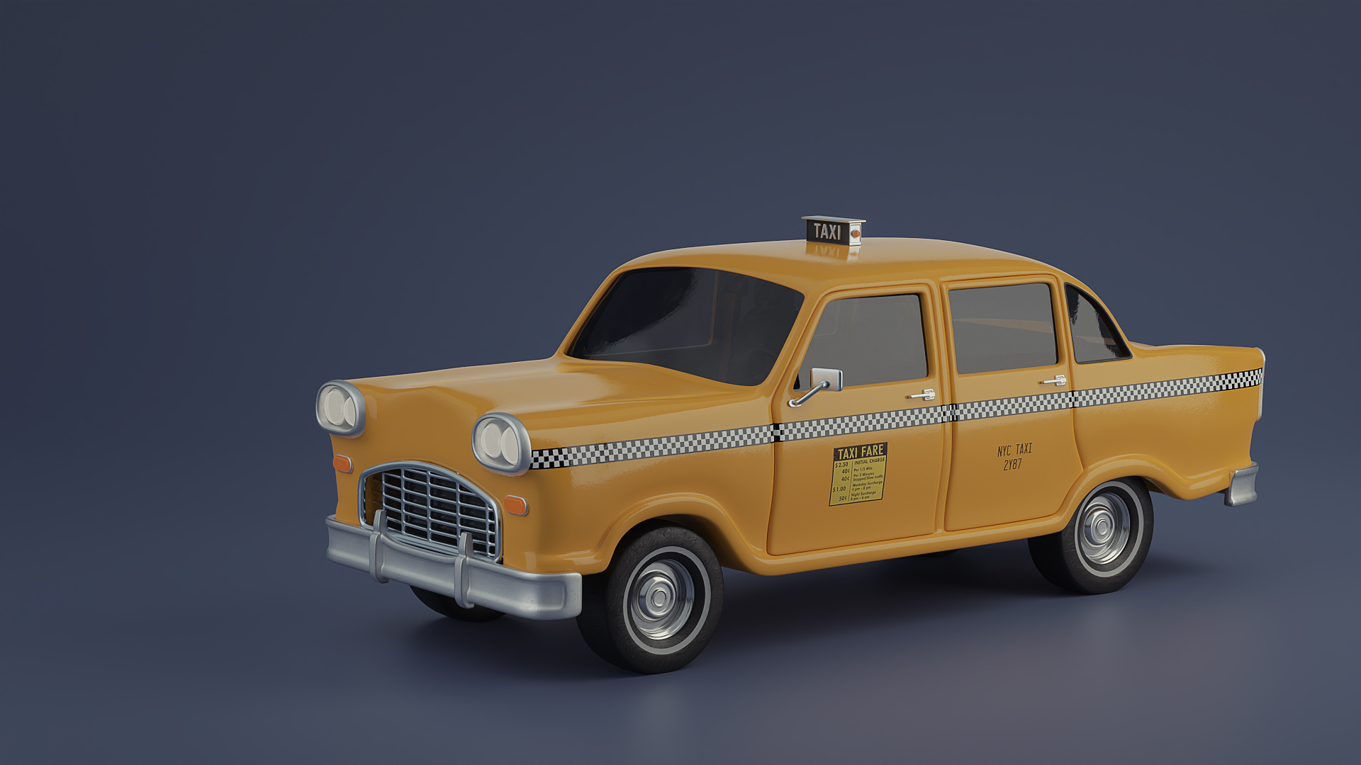 Cratial 3D - Stylized 3D Taxi Model