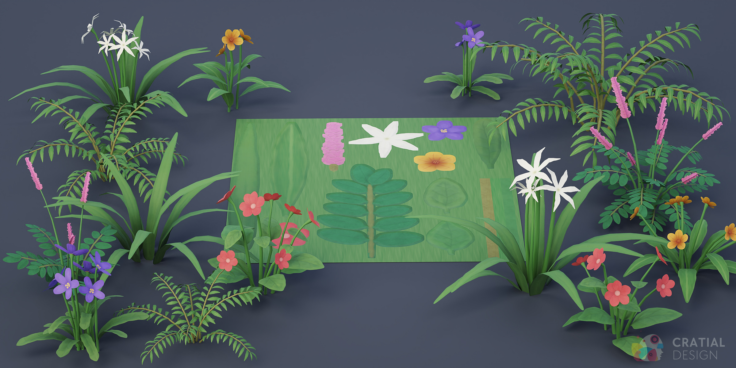 3D Stylized Foliage Kit - Asset Pack - Foliage Card