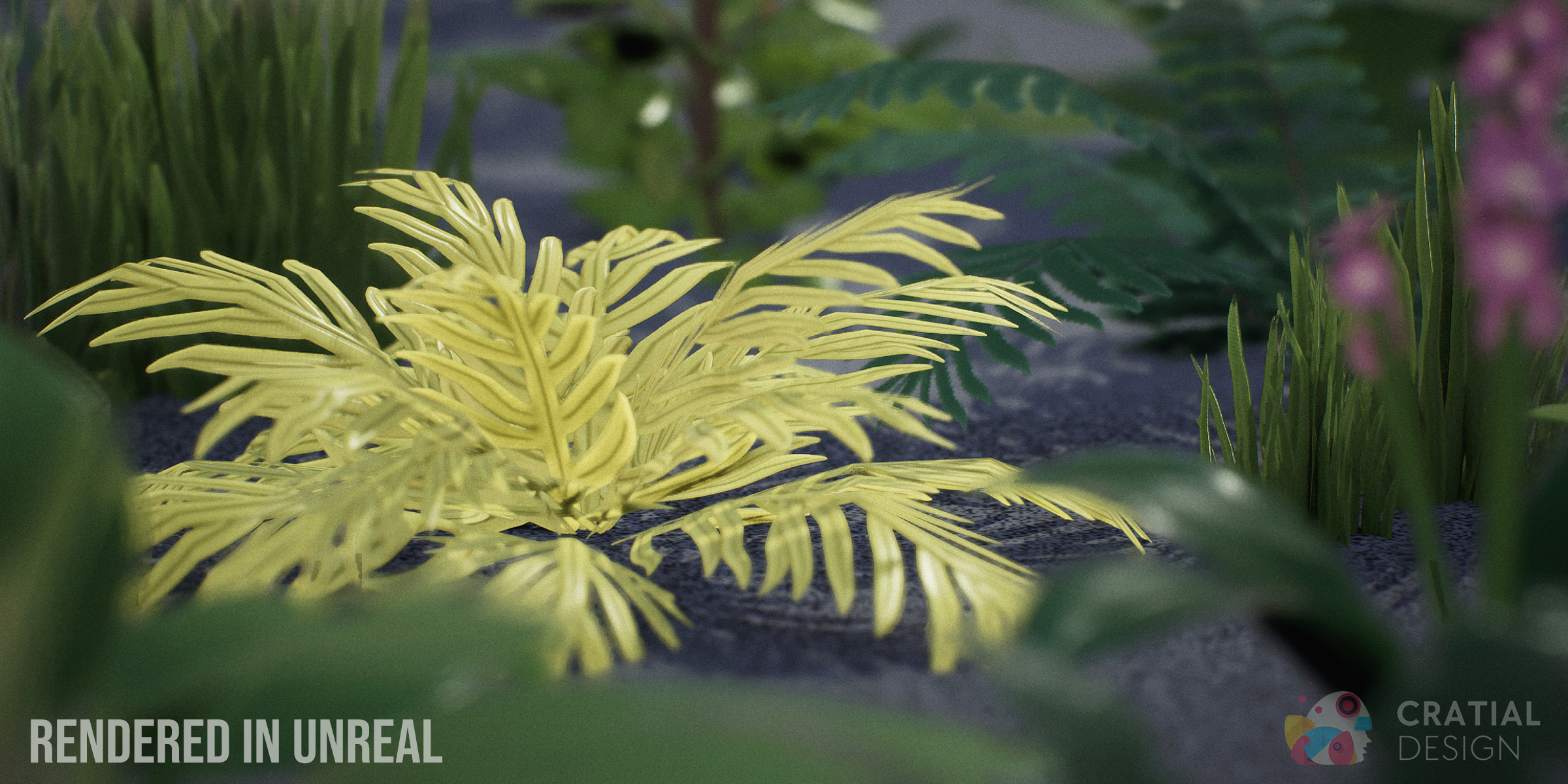 Cratial 3D - Stylized Grass Bush Plant
