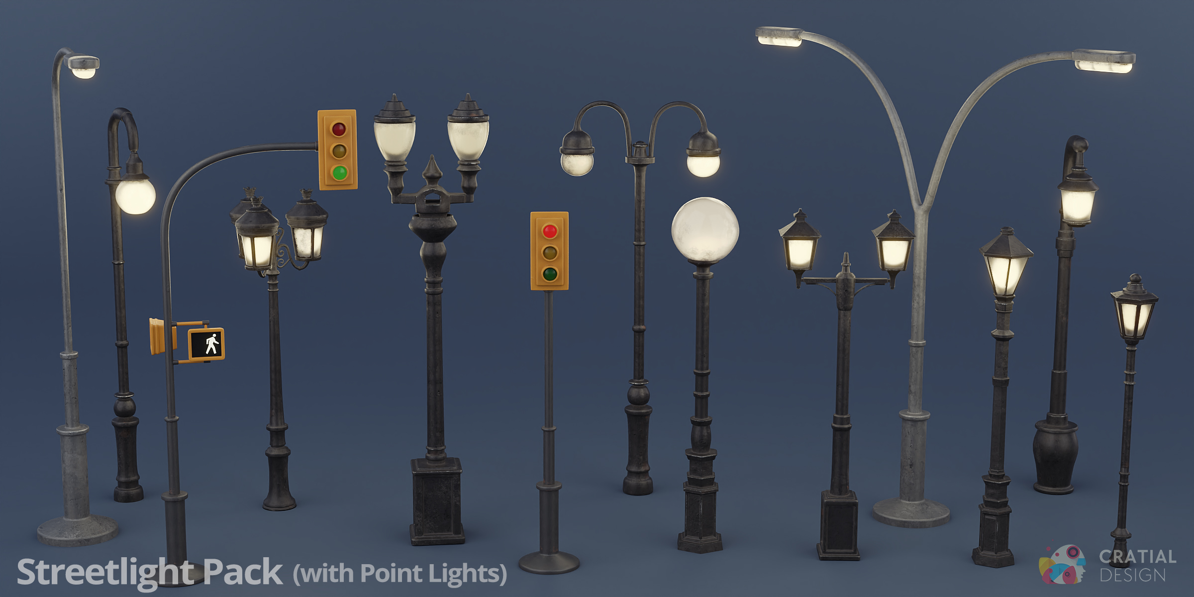 Cratial 3D - Stylized City Lights Pack