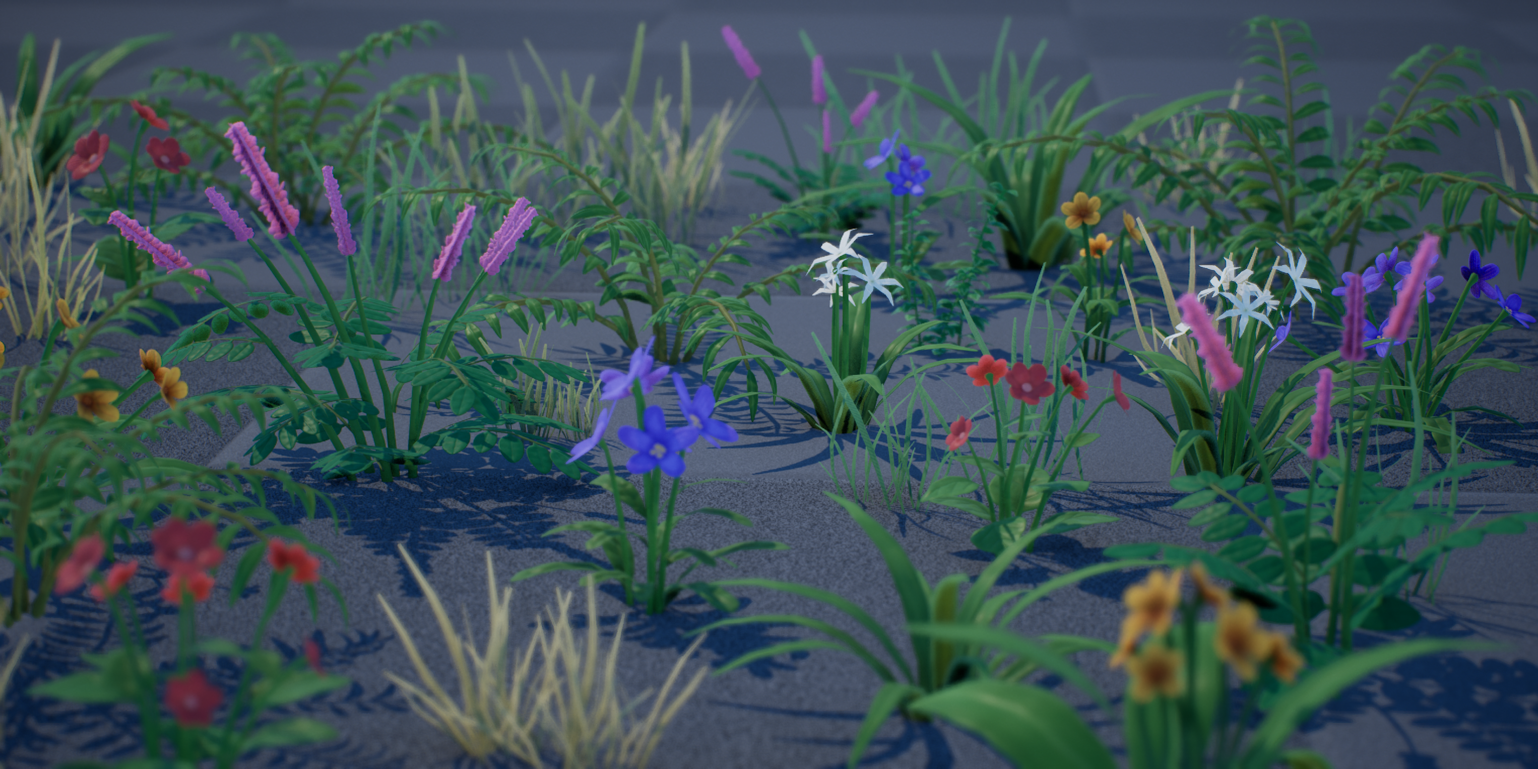 Cratial 3D - Stylized Foliage and Flowers