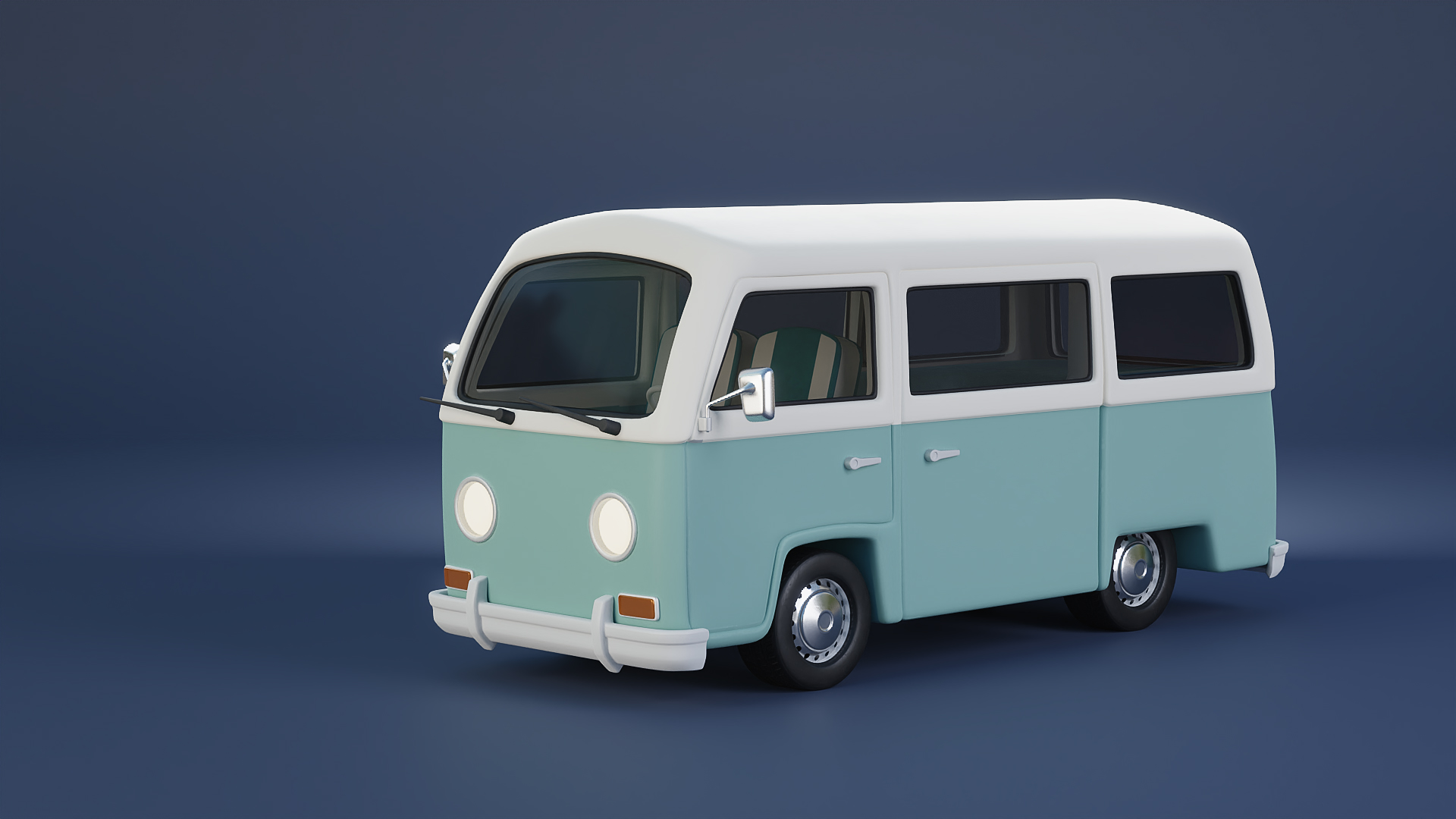 Cratial 3D - Stylized Camper Van 3D Model